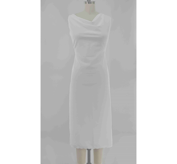Techno Crepe Ivory fabric color and pattern detail, 58/60 inches wide