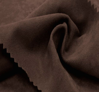 Alova Suede Chocolate fabric by the yard, 58/60 inches wide