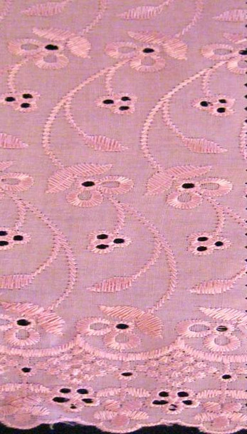 Eyelet Embroidery Rose 5K005 Width 41/42" Apparel Fabric