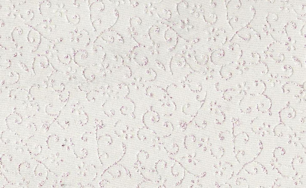 Crystal Organza With Floral Glitter (PK535) Apparel Fabric