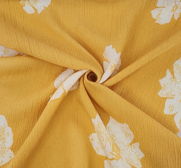 Rayon Crinkle 1D1112 Mustard Gold