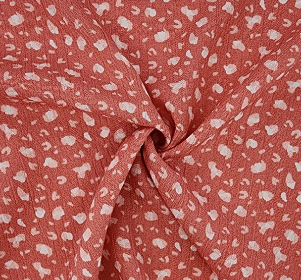 Rayon Crinkle 1D1167 Burnt Coral