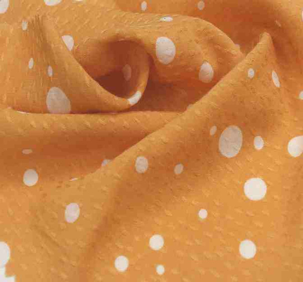 Rayon Jacquard Dobby Dot 1D910 Mustard