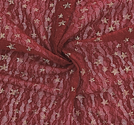 Lace W/Foil Fold Stars 101812 DK Wine