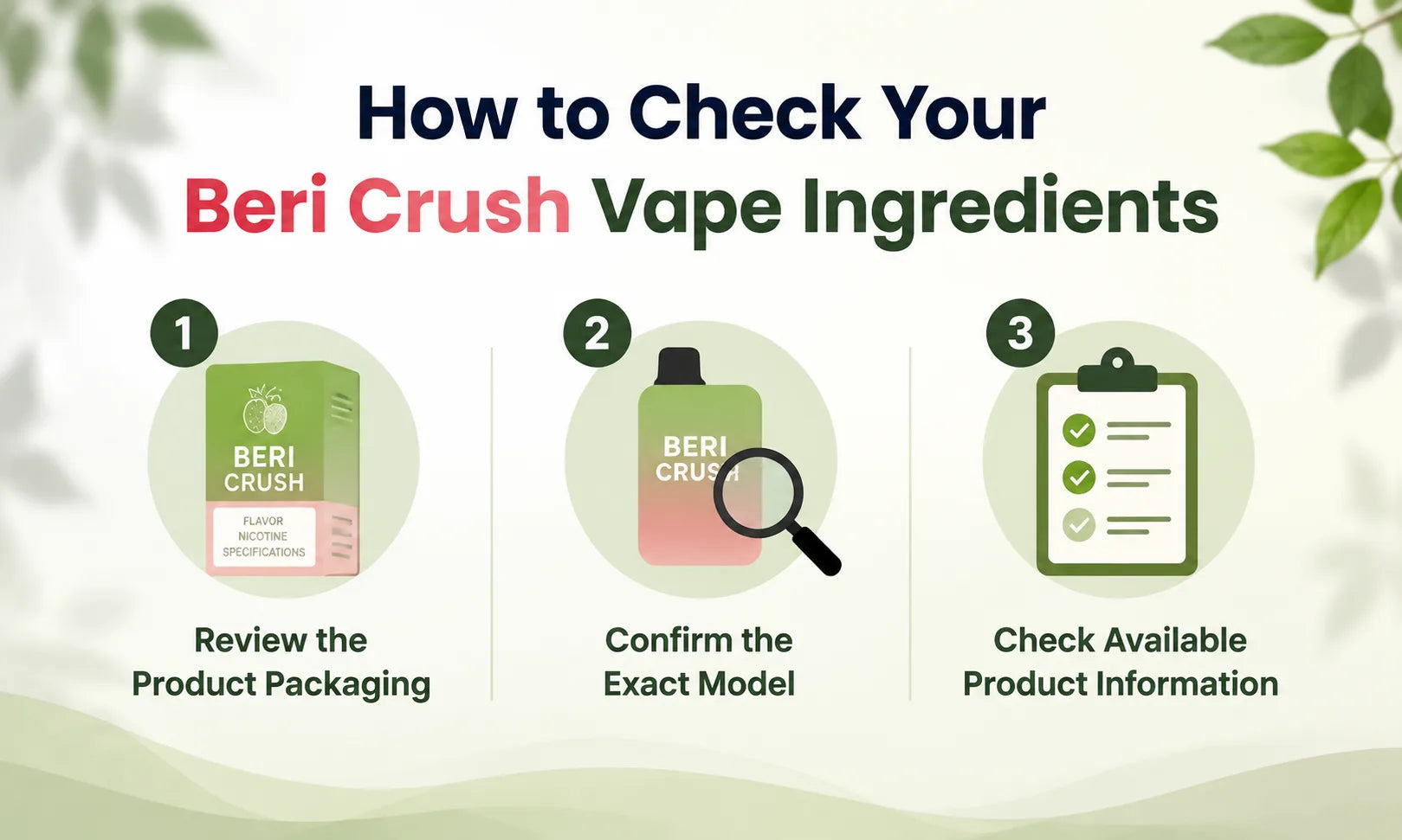 How to check your bericrush vape ingredients