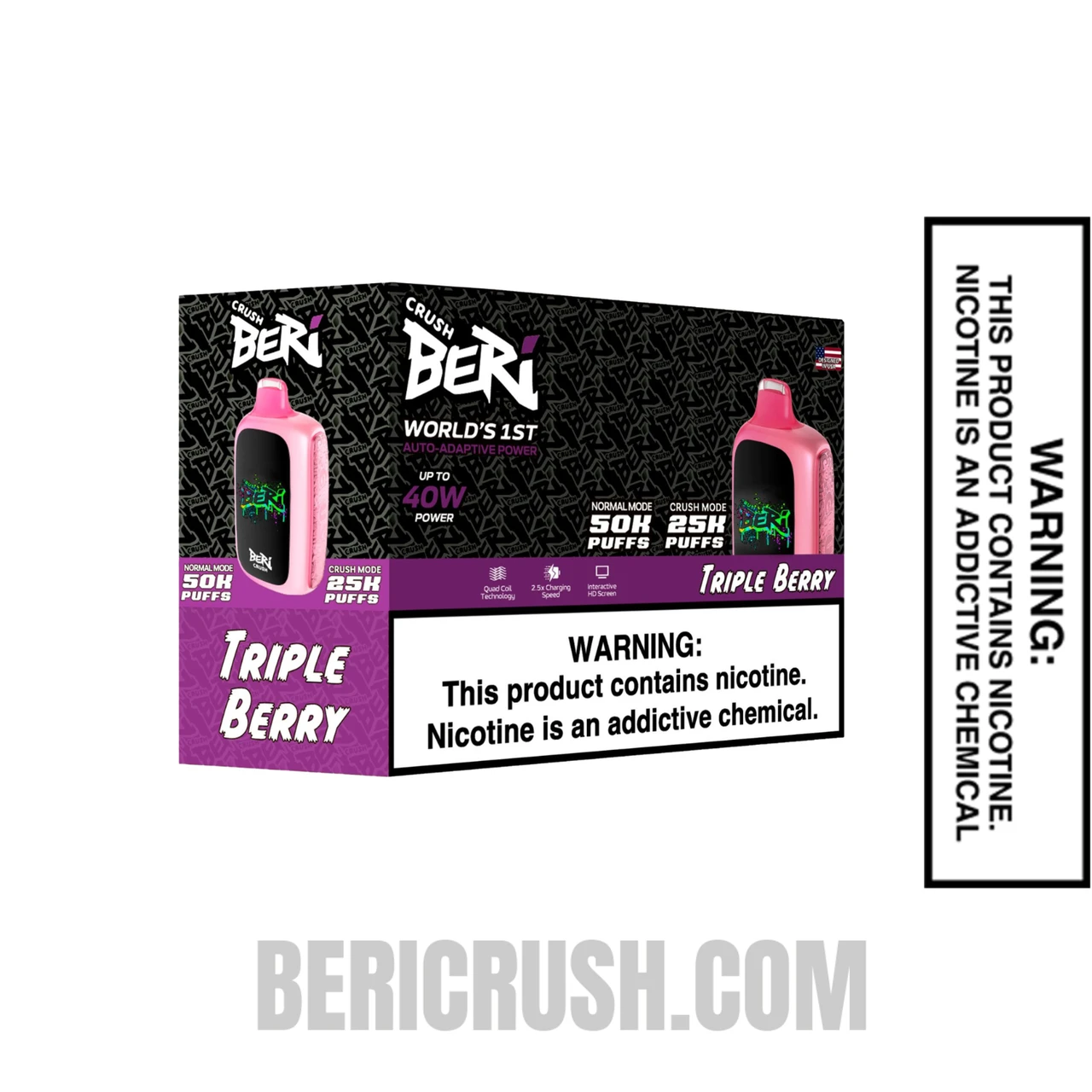 Triple Berry Beri Crush 50K Disposable Vape with Bundle Box