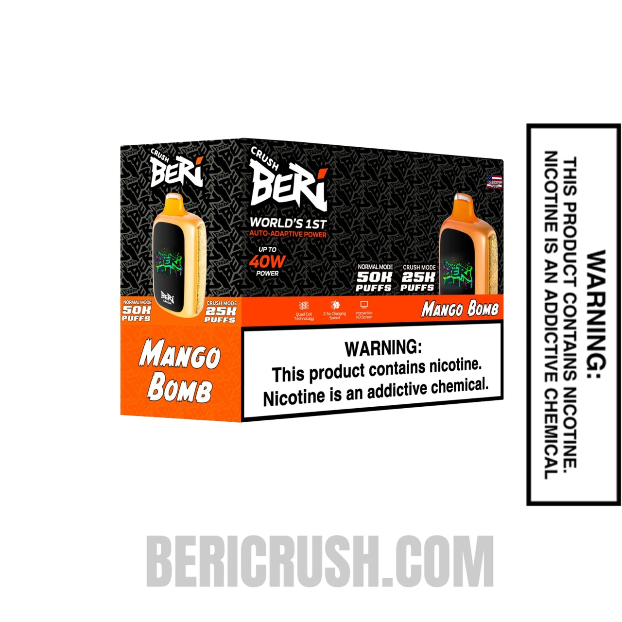 Mango Bomb Beri Crush 50K Disposable Vape with Bundle Box