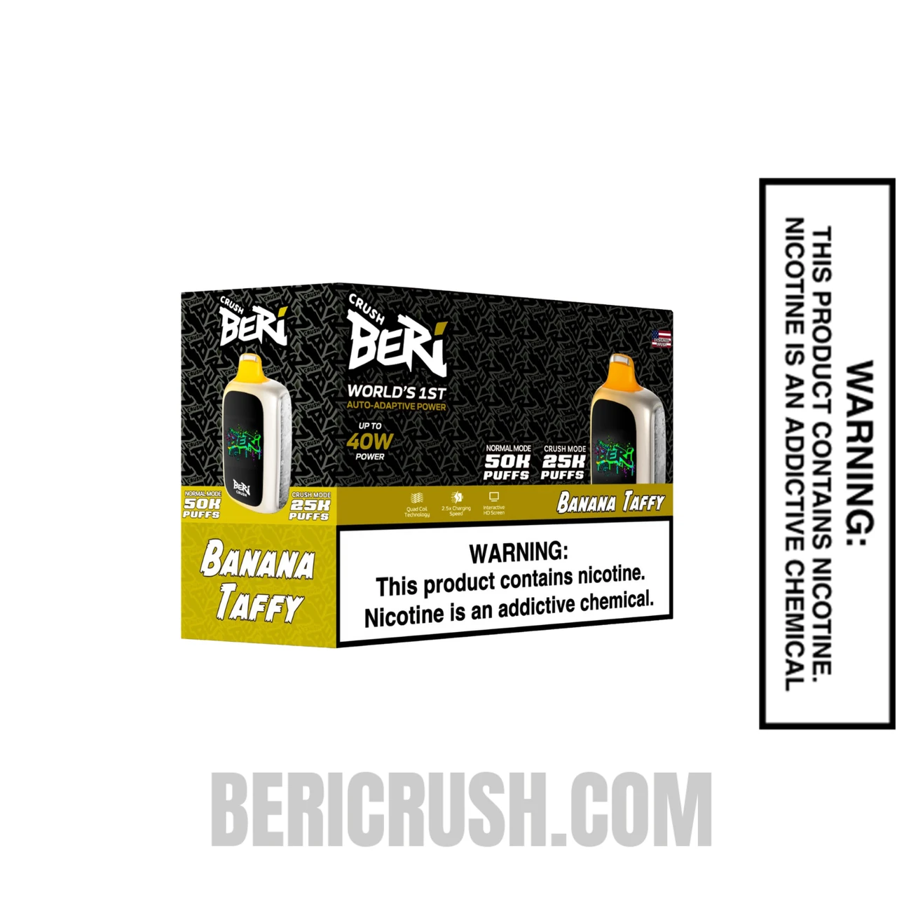 Banana Taffy Beri Crush 50K Disposable Vape with Bundle Box