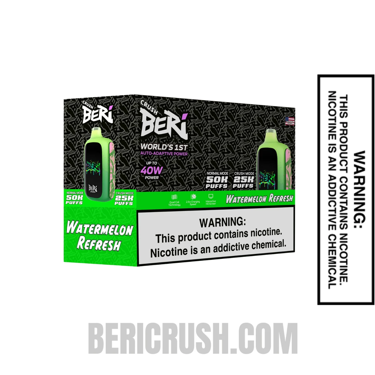 Watermelon Refresh Beri Crush 50K Disposable Vape with Bundle Box