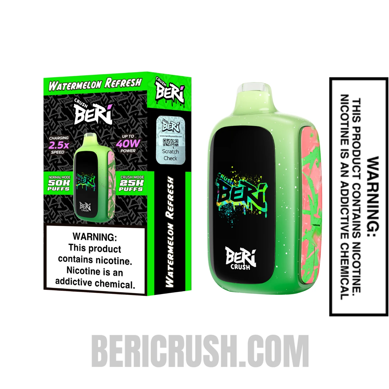 Watermelon Refresh Beri Crush 50K Disposable Vape with Package Box