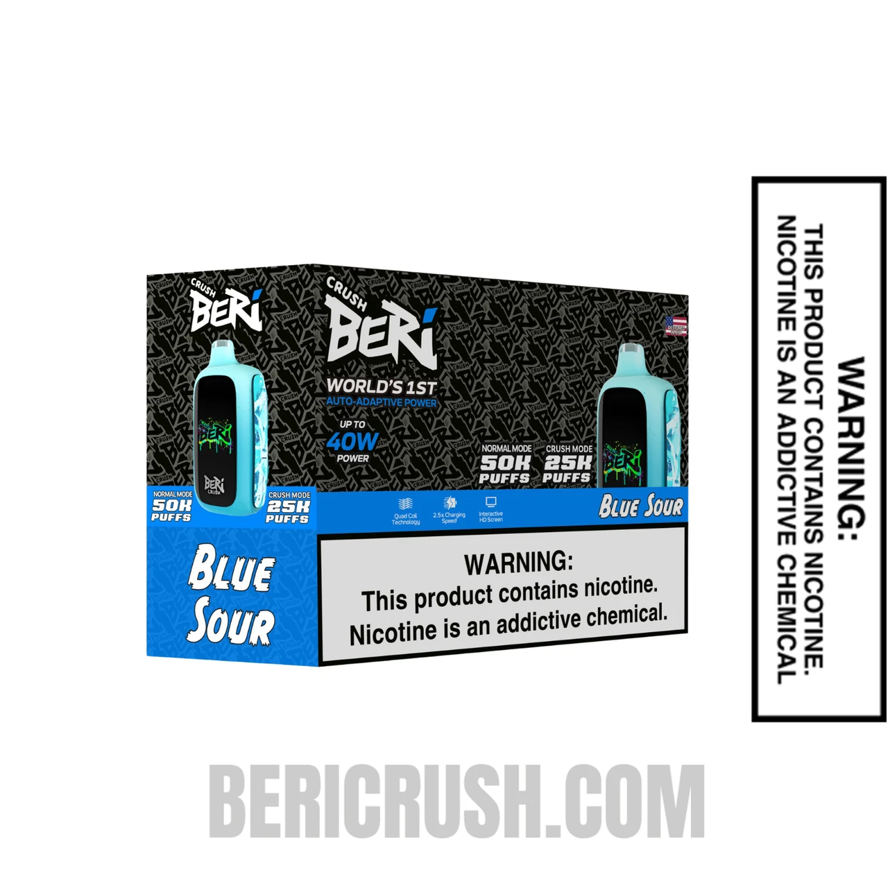 Blue Sour Beri Crush 50K Disposable Vape with Bundle Box