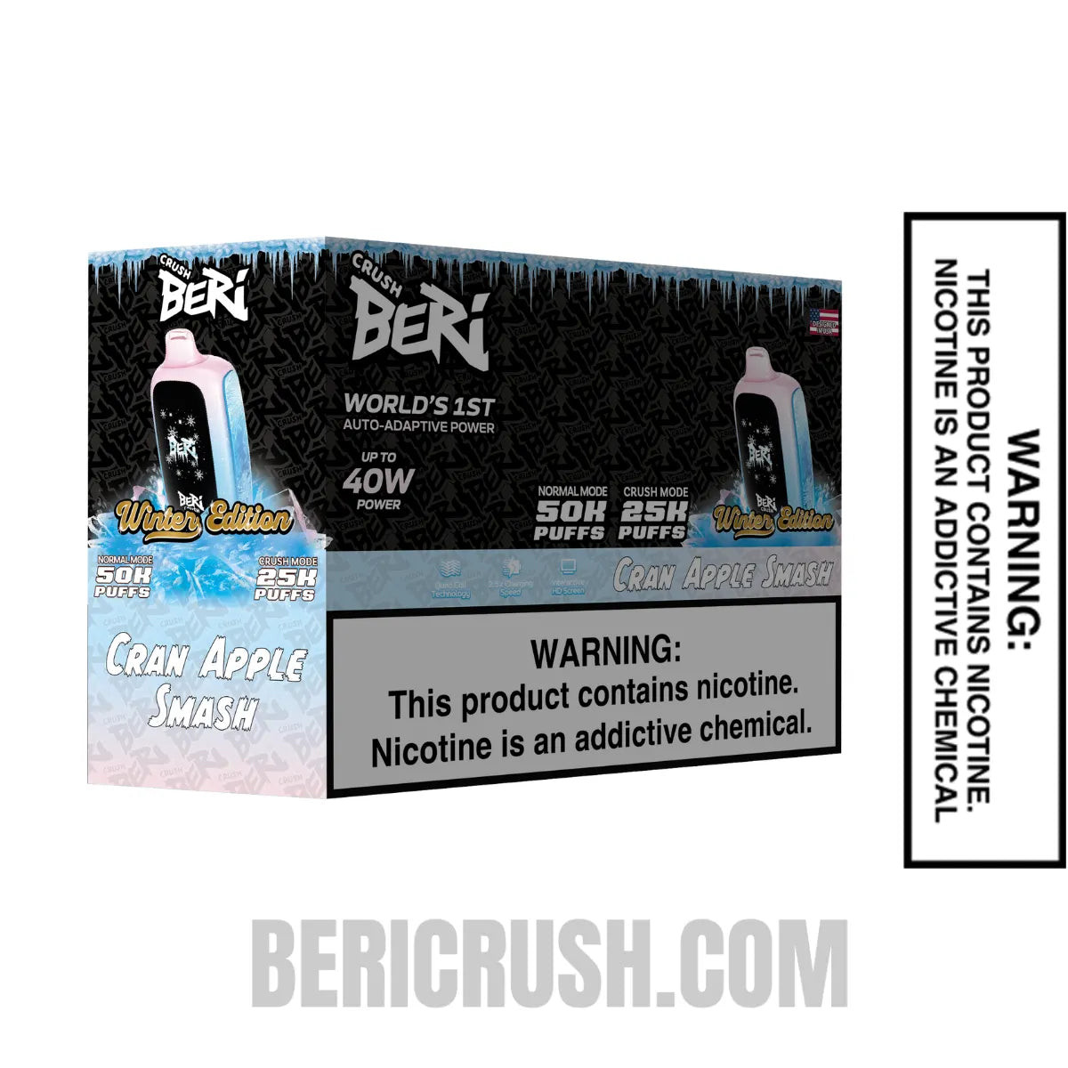 Cran Apple Smash Beri Crush 50K Disposable Vape with bundle Box