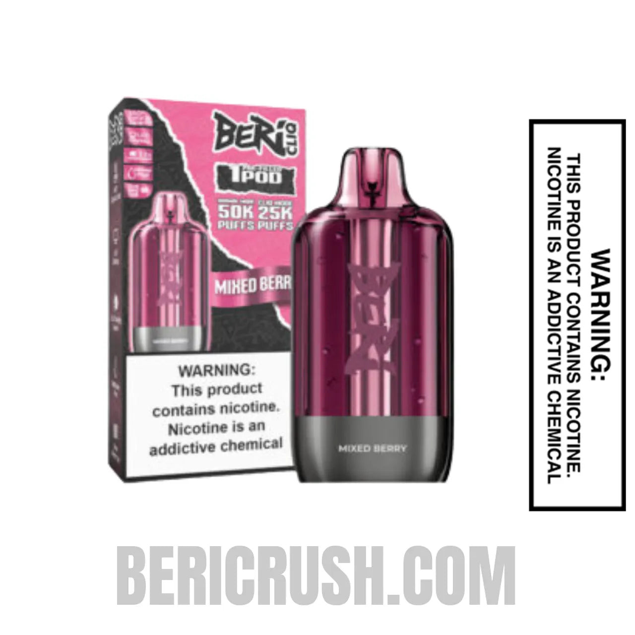 Mixed Berry  Beri Cliq 50K Disposable Vape Pod with Package Box