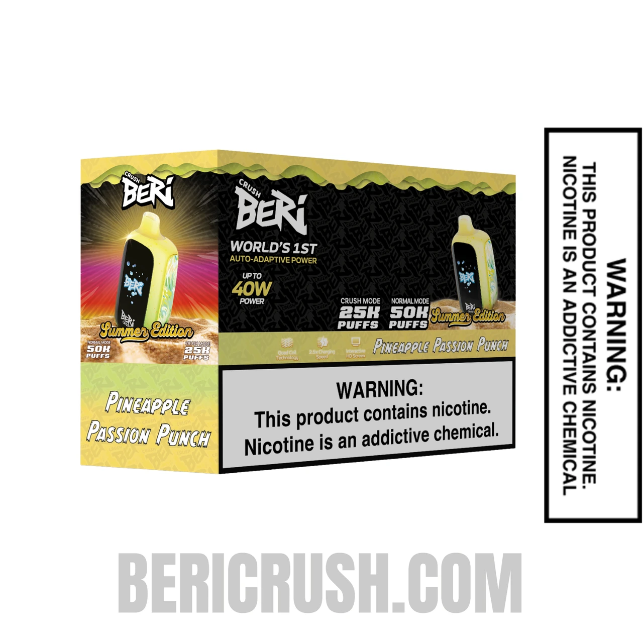 Pineapple Passion Punch Beri Crush 50K Disposable Vape with Bundle Box