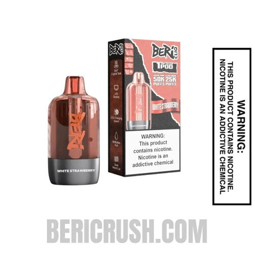 White Strawberry Beri Cliq 50K Disposable Vape Pod