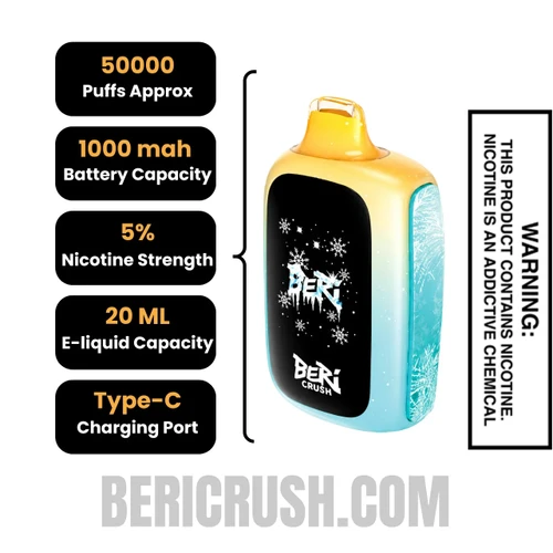 Punch Ice Beri Crush 50K Puffs Disposable Vape Specifications