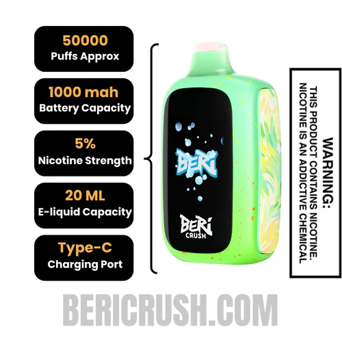 Blueberry Watermelon Beri Crush 50K Disposable Vape Specifications