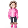 Complete Pink Ski Wear Outfit, Doll Clothes for 18" Dolls, worn by our Laura Ingalls doll. Complete Pink Ski Wear Outfit, Doll Clothes for 18" Dolls, worn by our Laura Ingalls doll.