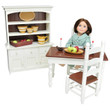 Add the matching 18" doll hutch and variety of our baked goods for an 18" doll kitchen play set.