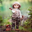In outdoor scene an 18 inch doll wearing our Fishing Adventure Outfit (sold separately) with hiking boots for 18 inch dolls. In outdoor scene an 18 inch doll wearing our Fishing Adventure Outfit (sold separately) with hiking boots for 18 inch dolls.
