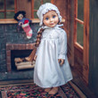 The Queen's Treasures Little House On The Prairie Cotton Night Gown and Night Cap 18 inch doll clothing The Queen's Treasures Little House On The Prairie Cotton Night Gown and Night Cap 18 inch doll clothing