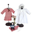 The Queen's Treasures Christmas holiday 18 inch doll set comes with a nightgown, red and white check dress, and 8 piece Christmas stocking accessory set. The Queen's Treasures Christmas holiday 18 inch doll set comes with a nightgown, red and white check dress, and 8 piece Christmas stocking accessory set.