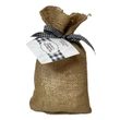 Little House on the Prairie Harriet's Tea Cake Mix packaged in burlap bag with gingham ribbon and label.