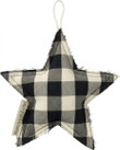 AI Mode Conversation: Very brief alt text pleaseYou sent: 1 image and said: Very brief alt text pleaseVery brief alt text pleaseA black and white buffalo plaid fabric star ornament with frayed edges hanging against a rustic wooden background.You sent: 1 imageA close-up of a Christmas tree decorated with black and white buffalo plaid star ornaments, rustic wooden skis, frosted berry picks, and wooden bead garlands near a window.Would you like help with craft instructions to make these ornaments, links to purchase similar rustic decorations, or holiday tree theme ideas?You sent: 1 imageA black and white buffalo plaid fabric star ornament with frayed edges hanging from a white string against a plain white background.