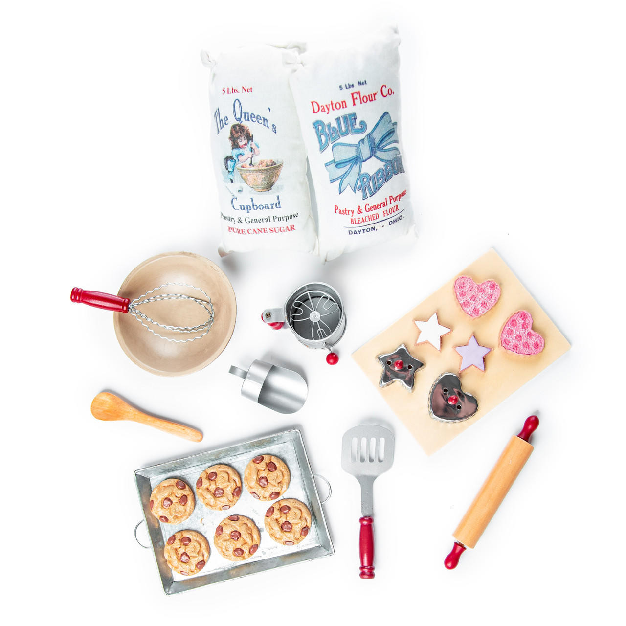 The Queen's Treasures 18 Doll Accessories, 23 Piece Vintage Baking Tool Set and Food, Compatible with American Girl