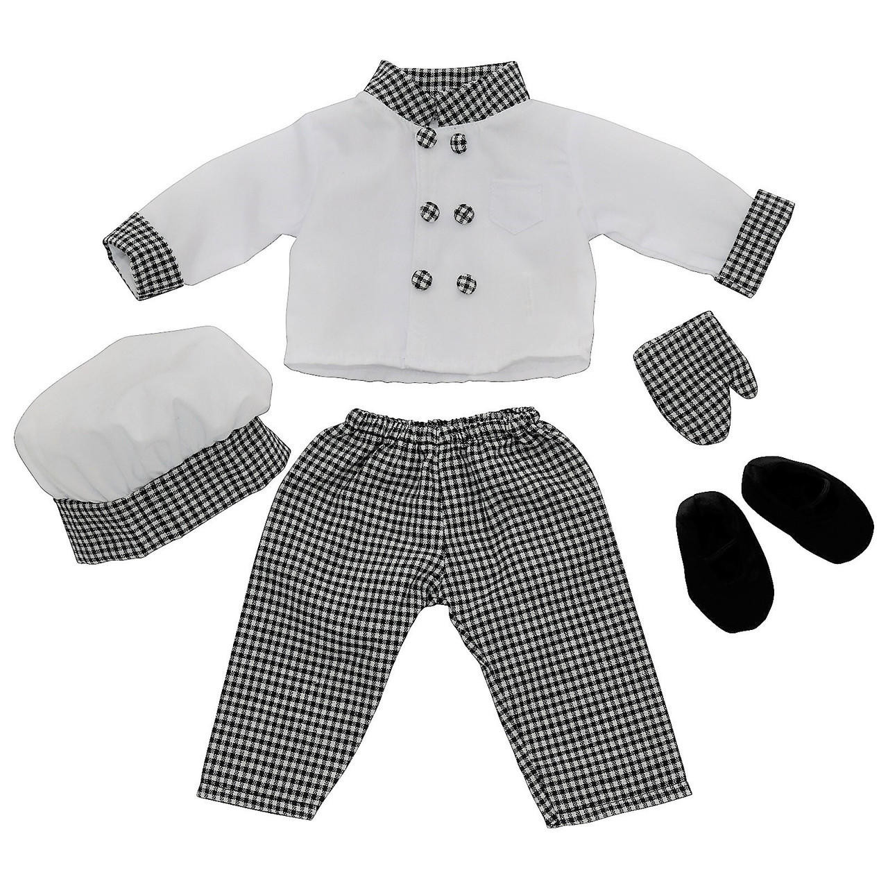 6 Piece Pastry Chef Outfit, Clothes for 18 Inch Dolls