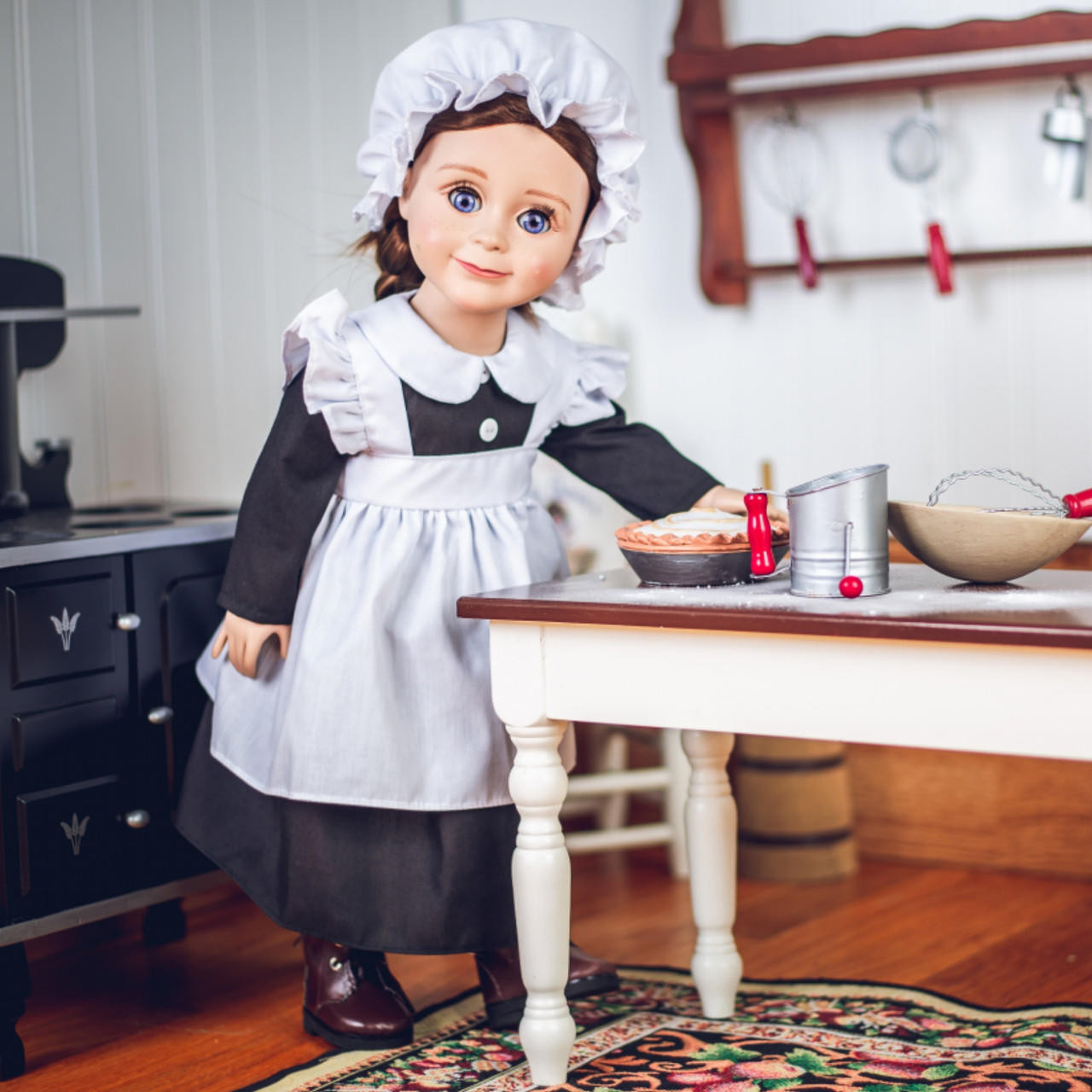4Piece Scullery Kitchen Maid Outfit-18 inch doll clothes