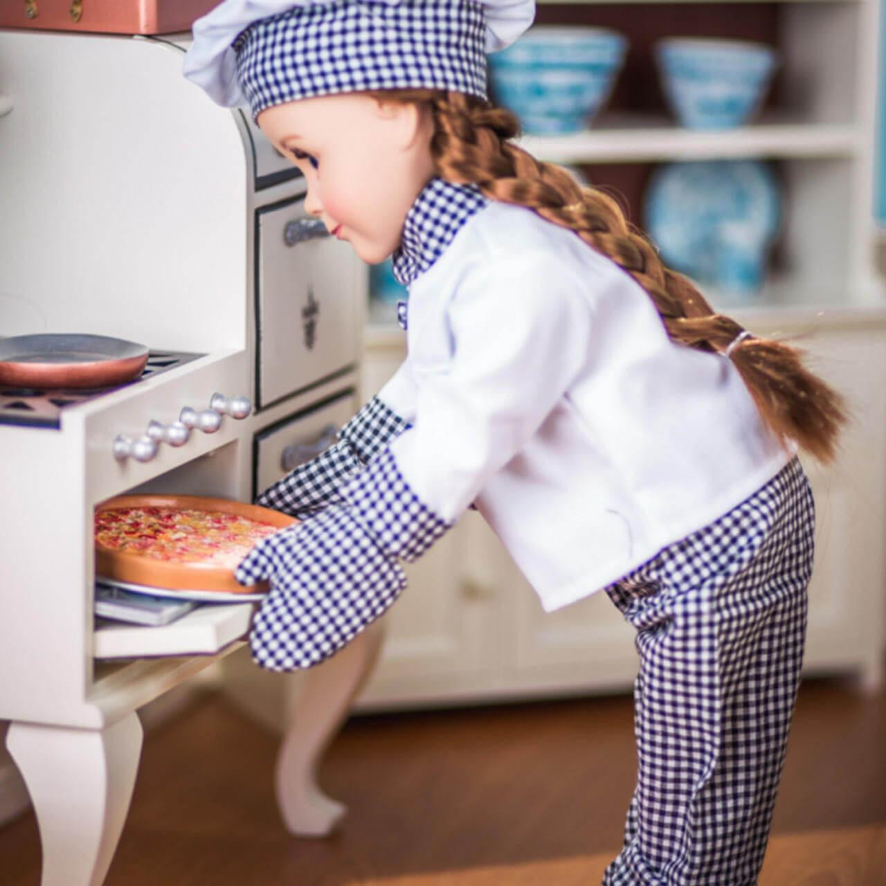 18 In Doll Pepperoni Pizza With Pizza Box - Unique Set