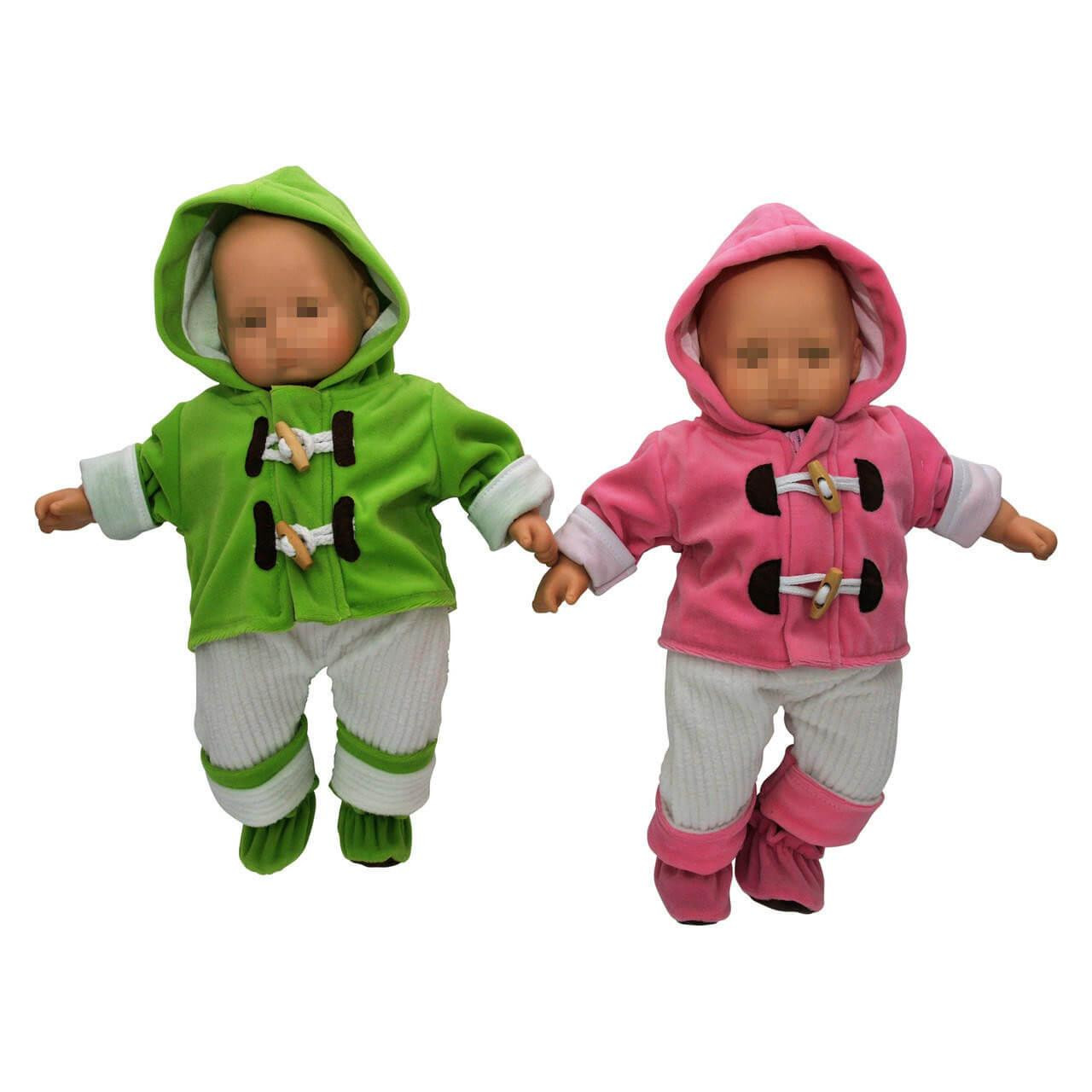 A fun matching set of 15" doll clothing for 2 Bitty Babies.