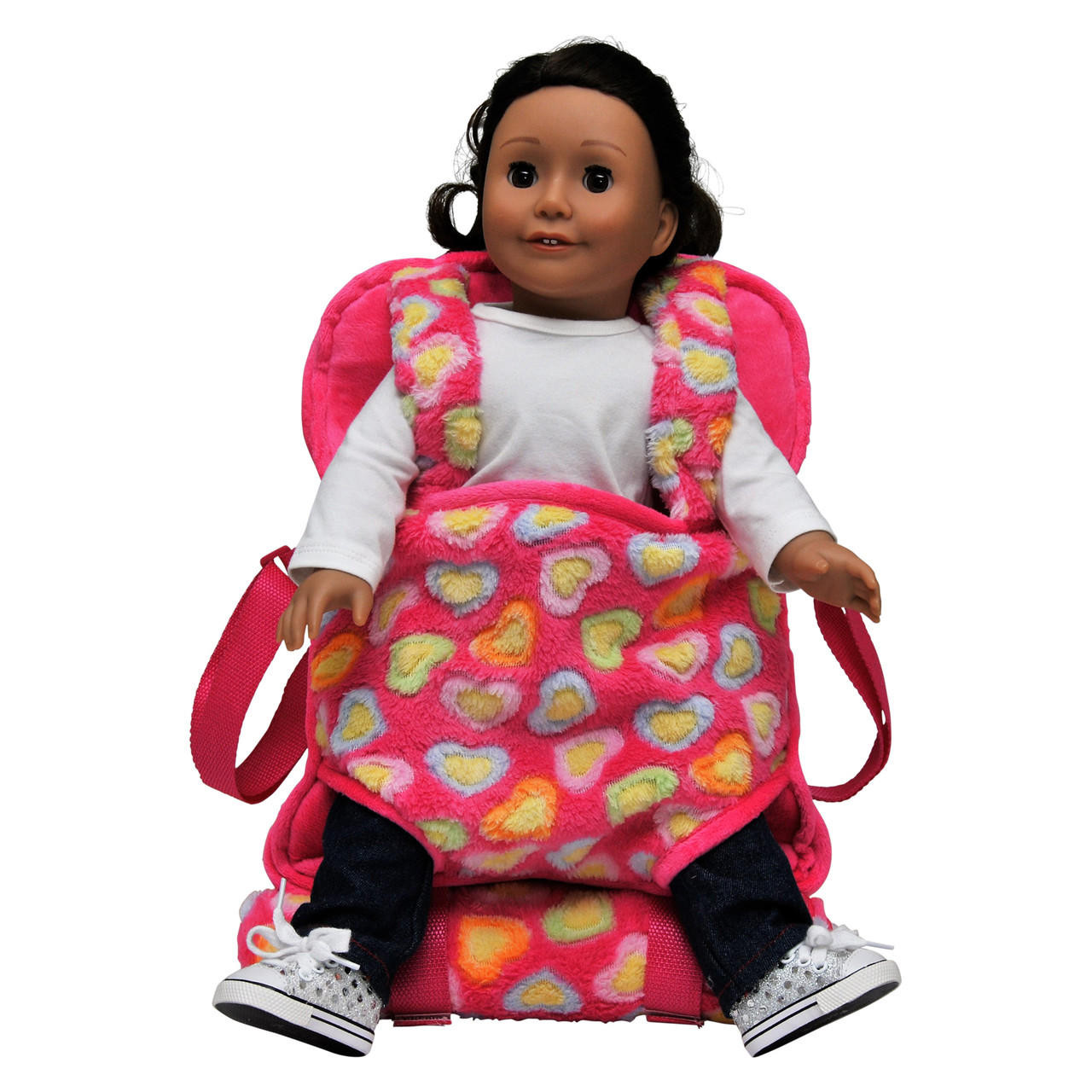 Black&white child backpack-18inch doll sleeping bag