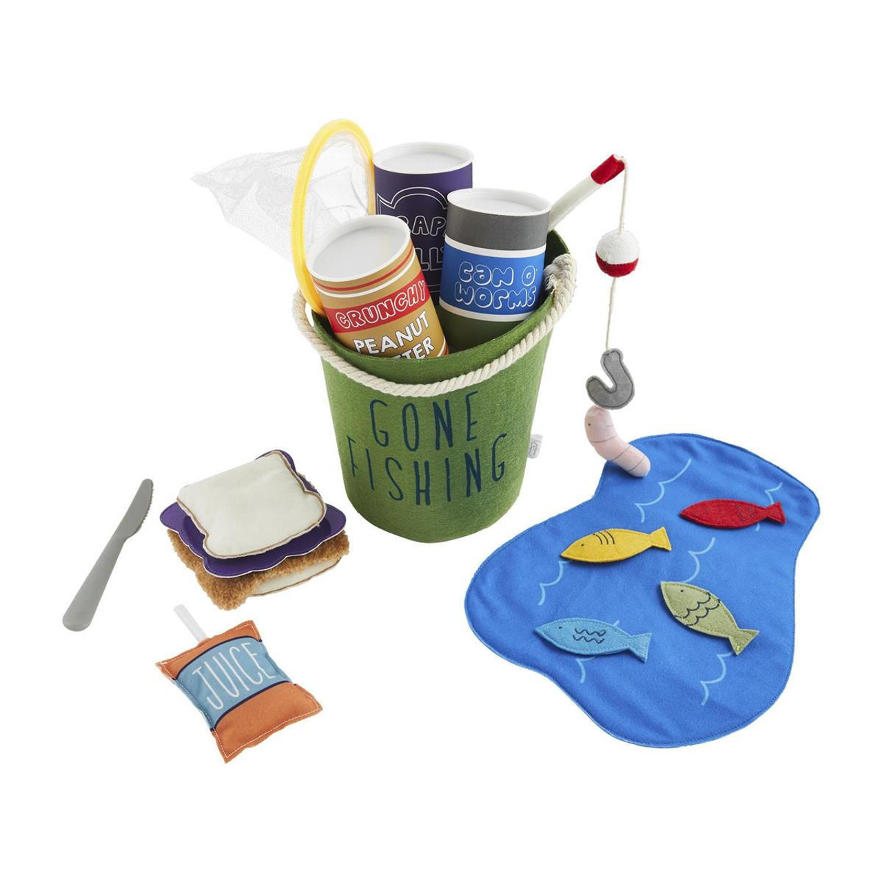 Mud Pie 20 -Piece Fishing Play Set for Kids