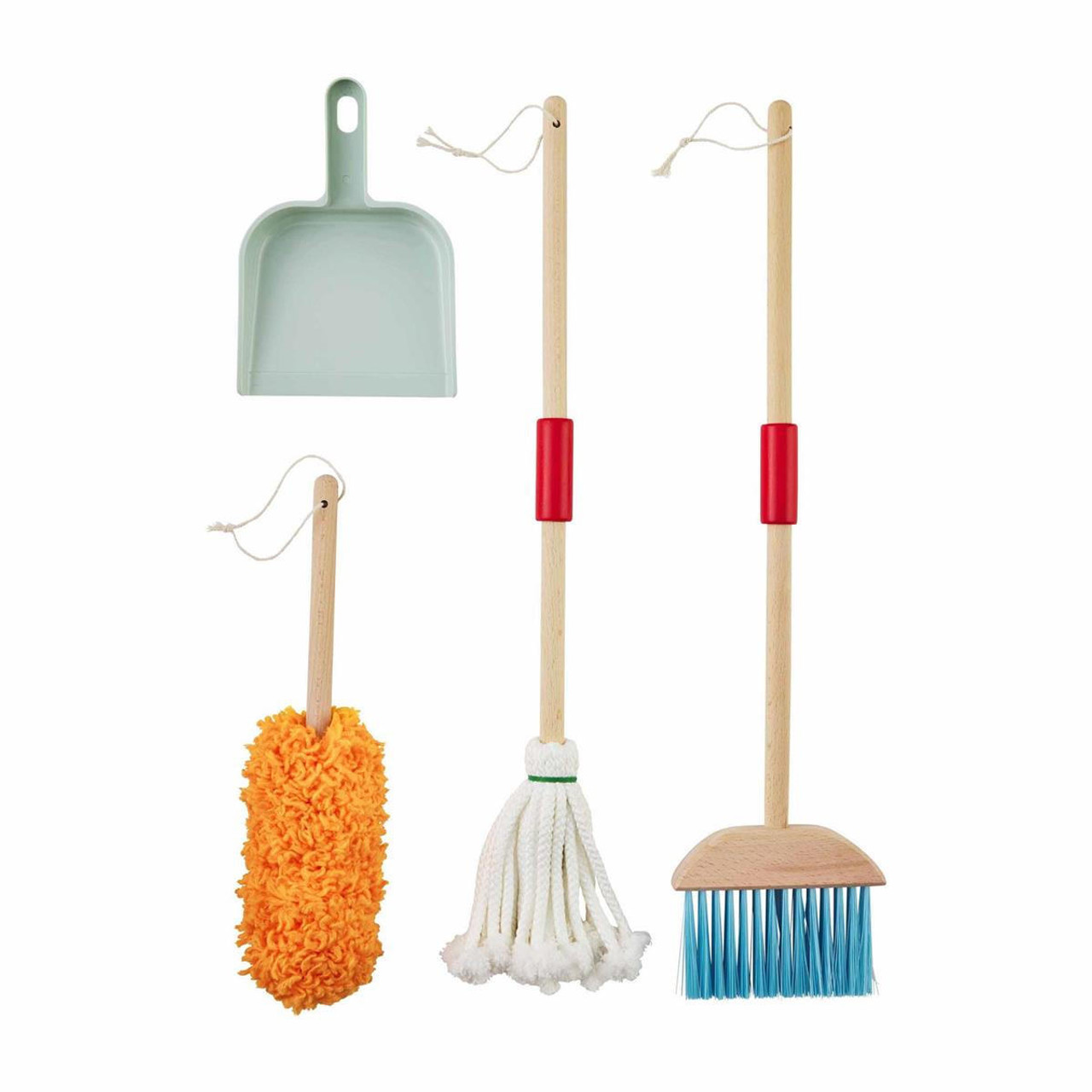 Broom, Mop, Duster, Dust Pan - Housekeeping Set, without Stand