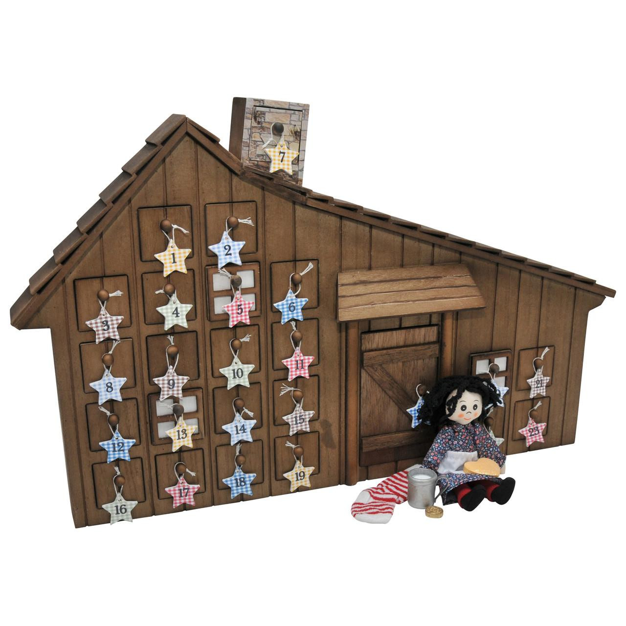 Officially licensed Little House on the Prairie® 18" Doll Furniture Advent Calendar comes with cubbies sized right for 18" doll hands to open.
