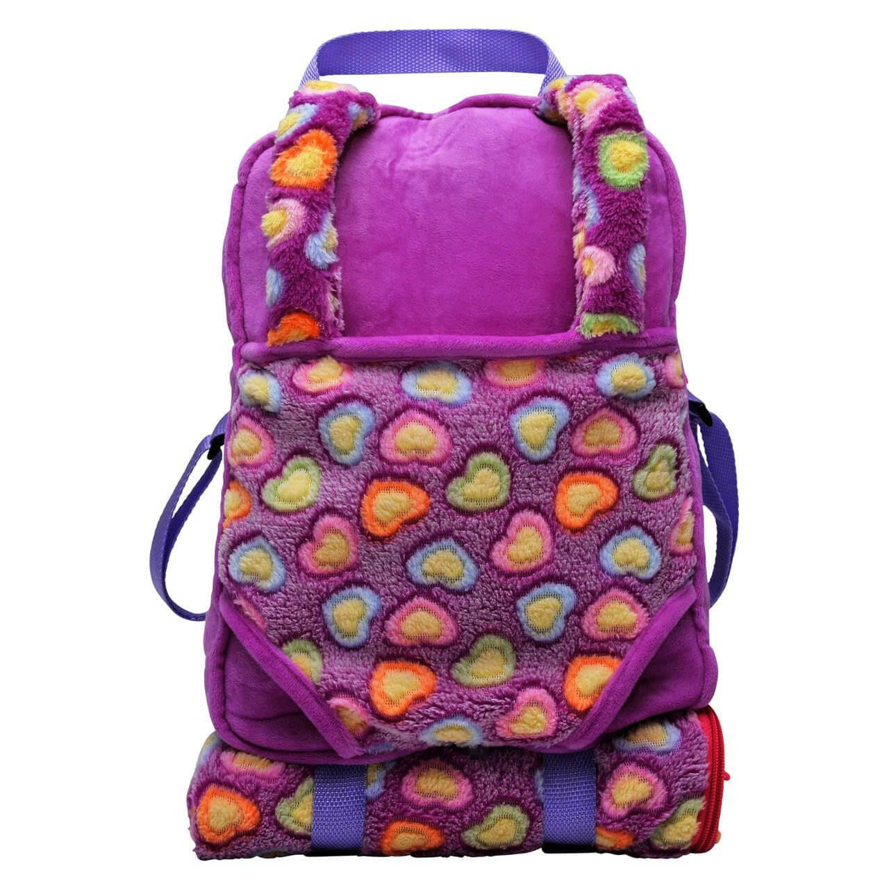 Purple Doll Carrier Backpack with Sleeping Bag | 18" Dolls