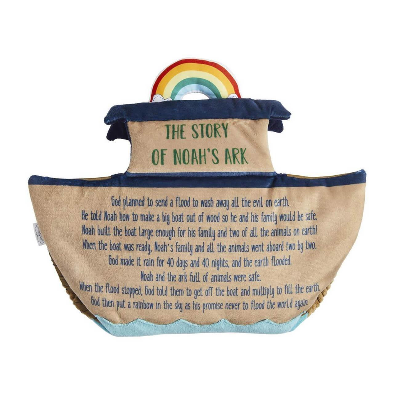 The toy features the story of Noah's Ark on the back.