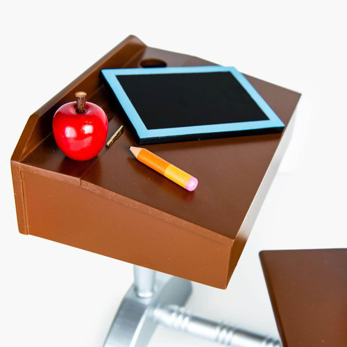 The 18 inch doll school accessories include chalkboard, apple and pencil The 18 inch doll school accessories include chalkboard, apple and pencil