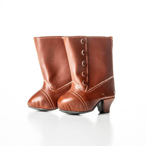 18 inch doll boots with leather detailing and buttons