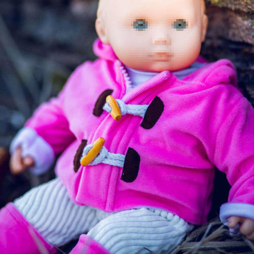 The Queen's Treasures Pink & Cream Bitty Overalls Set, is a complete outfit for 15 Inch Baby Dolls The Queen's Treasures Pink & Cream Bitty Overalls Set, is a complete outfit for 15 Inch Baby Dolls