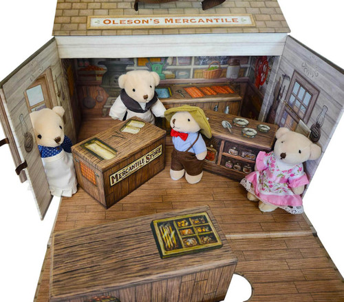 Interior detailed of Little House on the Prairie Oleson Family standing inside their Mercantile. Interior detailed of Little House on the Prairie Oleson Family standing inside their Mercantile.