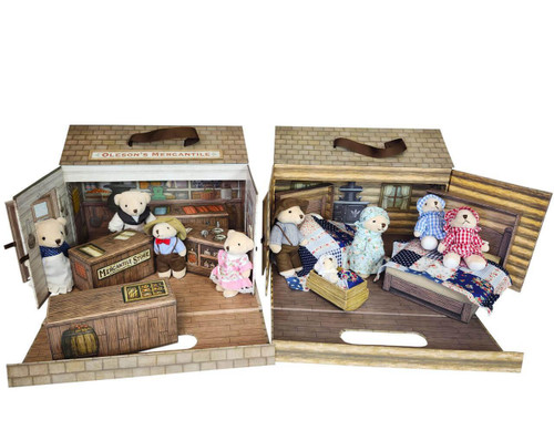 The Queen's Treasures Little House on the Prairie Ingalls Bear Family Cabin & Oleson's Mercantile Play Sets The Queen's Treasures Little House on the Prairie Ingalls Bear Family Cabin & Oleson's Mercantile Play Sets