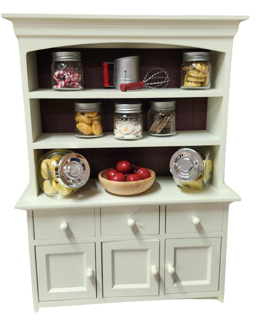 Oleson's Mercantile Store Stock 18 Inch Doll Food Cheese, Biscuits, & Eggs in Glass Jars