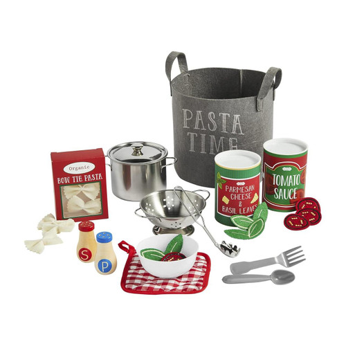 photo of 29 pc pasta cooking plat set showing all included items