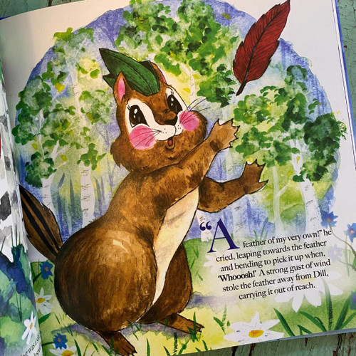 Inside page, a feather of my very own, he cried, leaping toward the feather and bending to pick it up when Whoosh a strong gust of wind stole the feather away from Dill. Carrying it out of reach