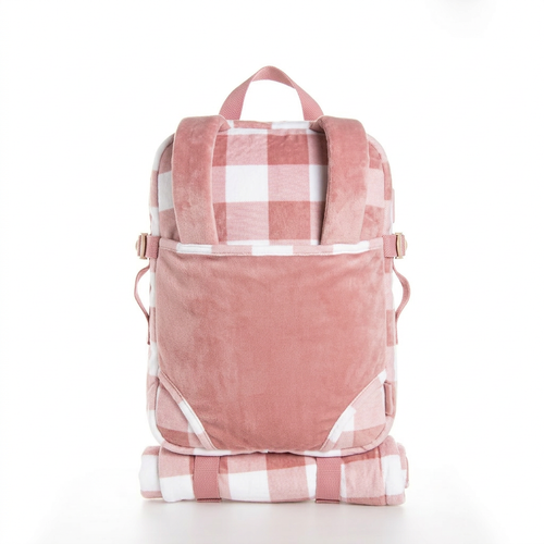 PRE ORDER NOW! Little House on the Prairie® 18 In Doll Carrier Sleep Bag, Pink Chk