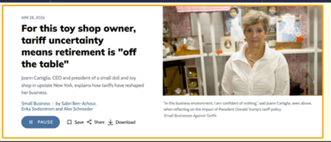Joann Cartiglia, Interview with NPR Marketplace