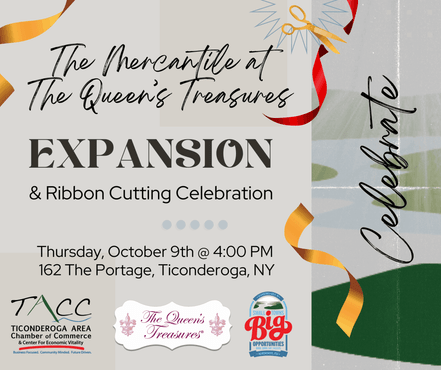 Ticonderoga Chamber of Commerce Announces Expansion of The Queen's Treasures